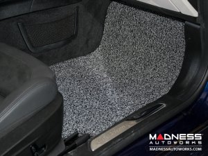 Alfa Romeo Giulia Floor Mats - All Weather - Soft Touch PVC Loop - Front + Rear - Grey/ Black - RWD